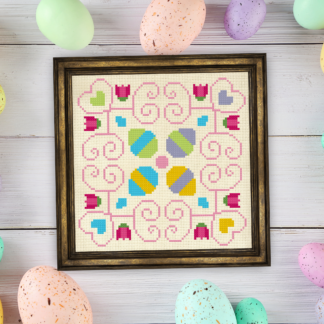 Easter Egg Block Cross Stitch Pattern