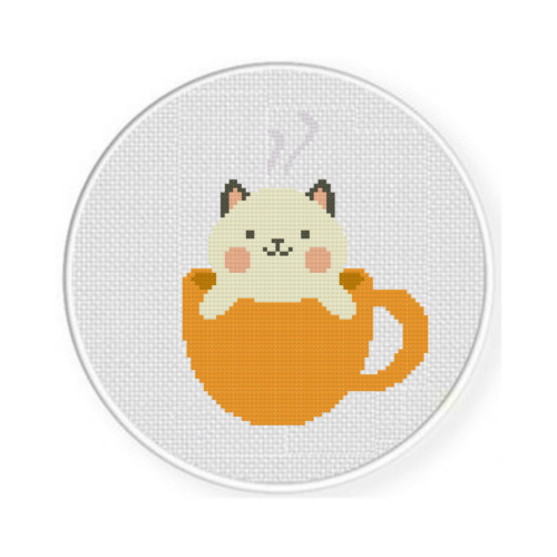 TeaCat Cross Stitch Pattern - Image 2