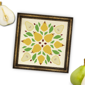 Pear Square Cross Stitch Pattern