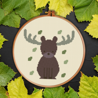 Cute Moose Cross Stitch Pattern