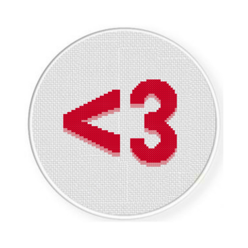 Nerdy Heart Cross Stitch Pattern - Image 2