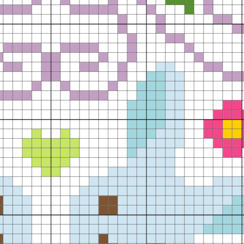Easter Bunny Block Cross Stitch Pattern - Image 3