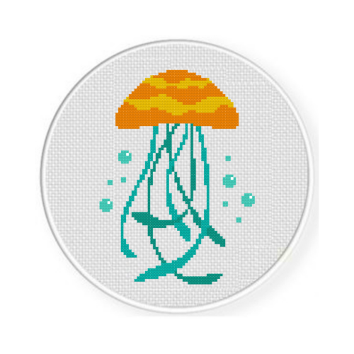 Graceful Jellyfish Cross Stitch Pattern - Image 2