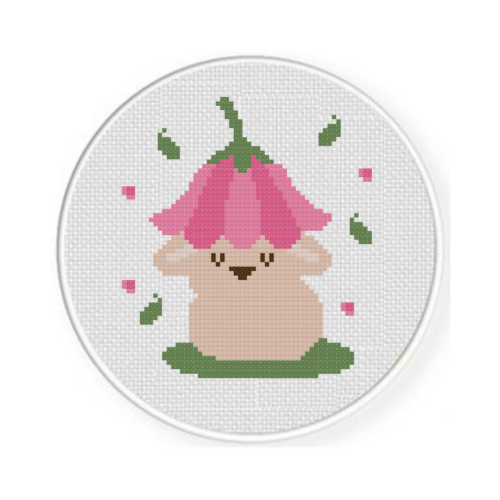 Petal Flower Bunny Cross Stitch Pattern - Image 2