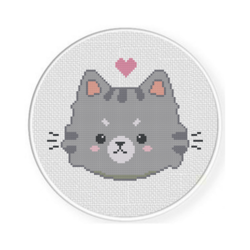 Kawaii Kitty Cross Stitch Pattern - Image 2