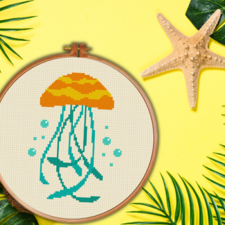 Graceful Jellyfish Cross Stitch Pattern