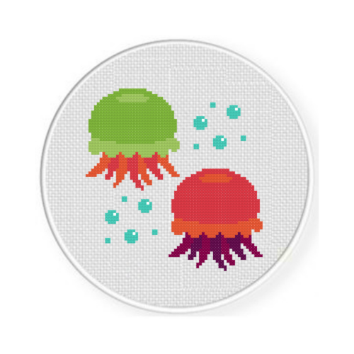 Cute Little Jellyfish Cross Stitch Pattern - Image 2