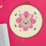 Flowery Bunny Cross Stitch Pattern