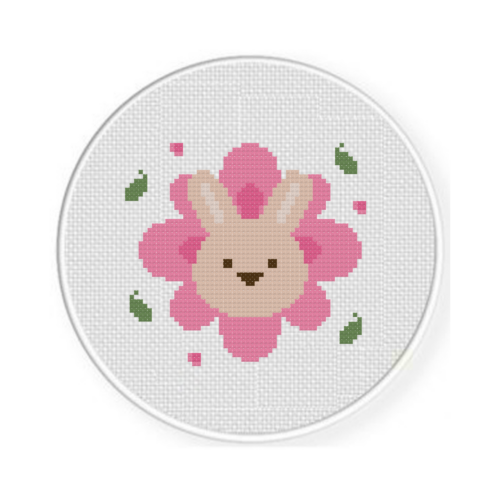 Flowery Bunny Cross Stitch Pattern - Image 2