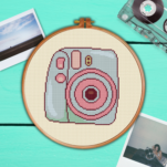 Retro Camera Cross Stitch Pattern