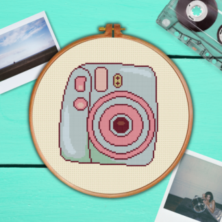 Retro Camera Cross Stitch Pattern