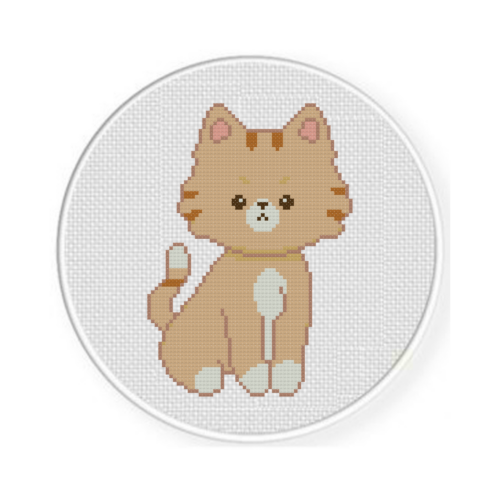 Kawaii Sitting Kitty Cross Stitch Pattern - Image 2