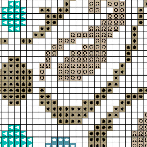 Brown Floral Deco Cross Stitch Pattern - Image 4