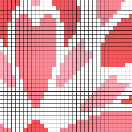 Pink Damask Square Cross Stitch Pattern - Image 3