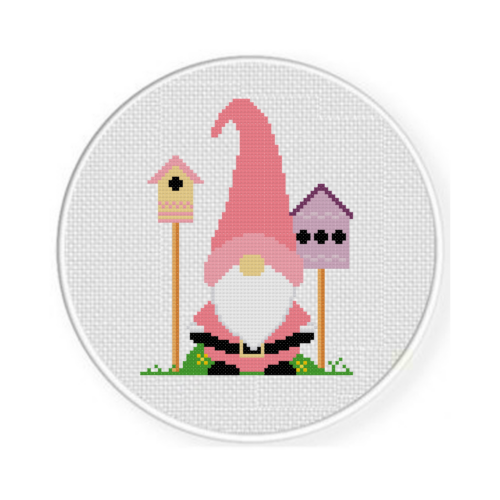 Gnome Bird Houses Cross Stitch Pattern - Image 2