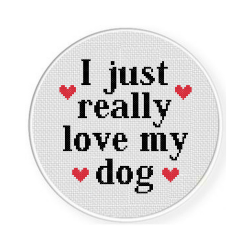 I Just Really Love My Dog Cross Stitch Pattern - Image 2