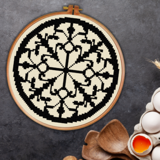 Round Wrought Iron Cross Stitch Pattern
