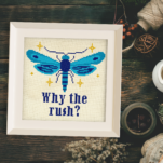Blue Moth Cross Stitch Pattern