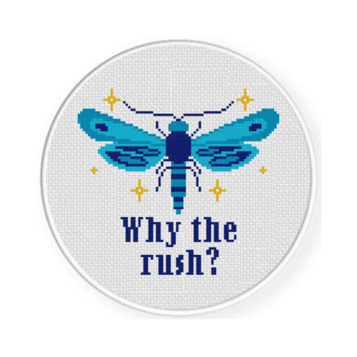 Blue Moth Cross Stitch Pattern - Image 2