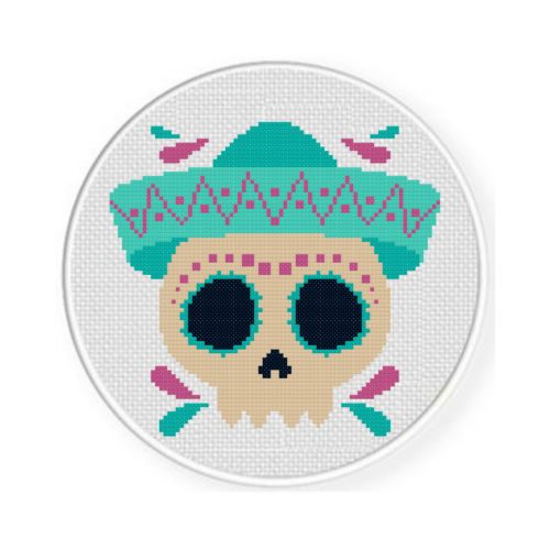 Sugar Skull Man Cross Stitch Pattern - Image 2