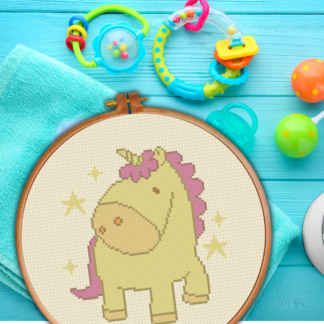 Cutie Unicorn Cross Stitch Pattern