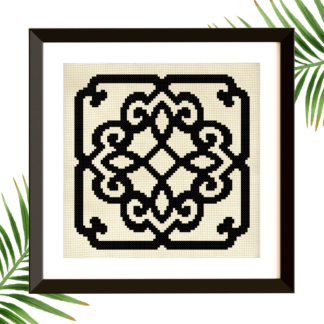 Square Wrought Iron Cross Stitch Pattern