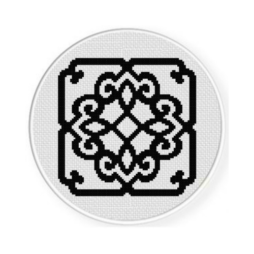 Square Wrought Iron Cross Stitch Pattern - Image 2