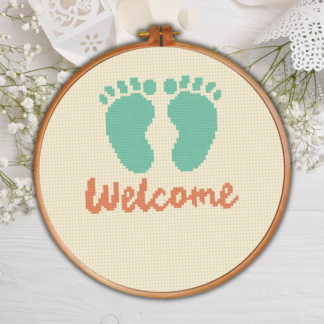 Baby Announcement Cross Stitch Pattern