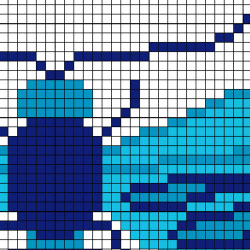 Blue Moth Cross Stitch Pattern - Image 3