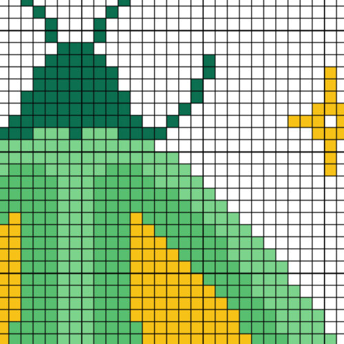 Green Moth Cross Stitch Pattern - Image 3