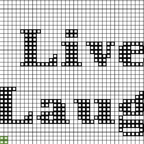 Live Laugh Leave Me Alone Cross Stitch Pattern - Image 3