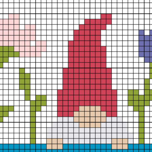 Red Gnome House Cross Stitch Pattern - Image 3