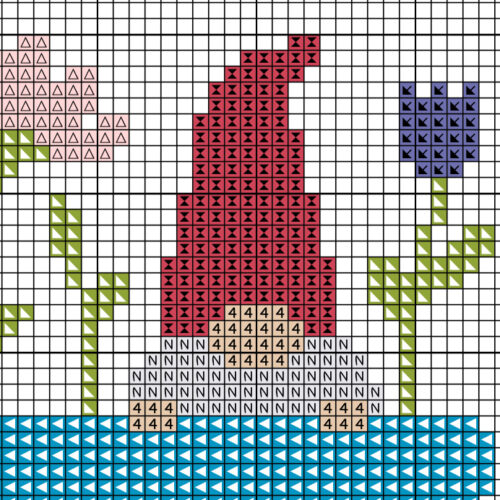 Red Gnome House Cross Stitch Pattern - Image 4