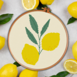Lemon Stem Cross Stitch Pattern