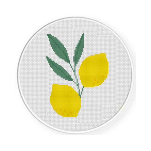 Lemon Stem Cross Stitch Pattern - Image 2