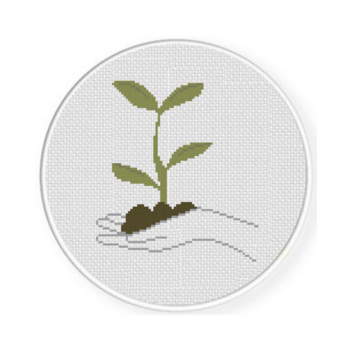 Plant Hand Cross Stitch Pattern - Image 2