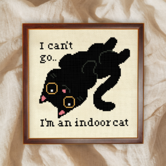 Indoor Cat Cross Stitch Pattern