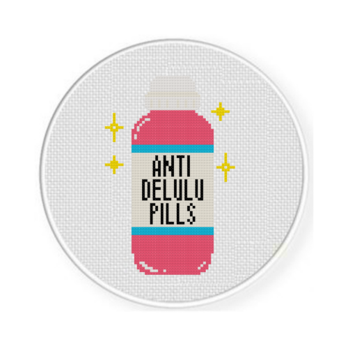 Anti Delulu Pills Cross Stitch Pattern - Image 2