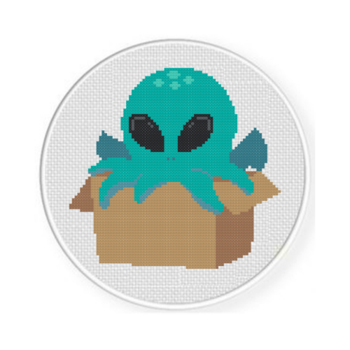 Alien In A Box Cross Stitch Pattern - Image 2