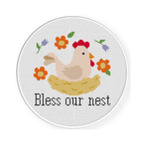 Bless Our Nest Cross Stitch Pattern - Image 2