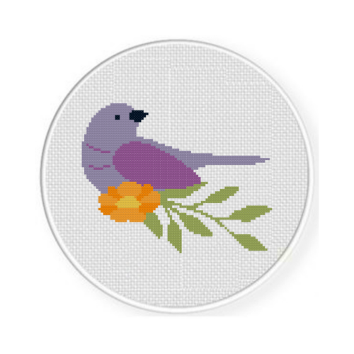 Floral Bird Cross Stitch Pattern - Image 2