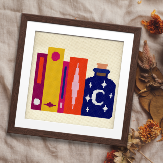 Potion Books Cross Stitch Pattern