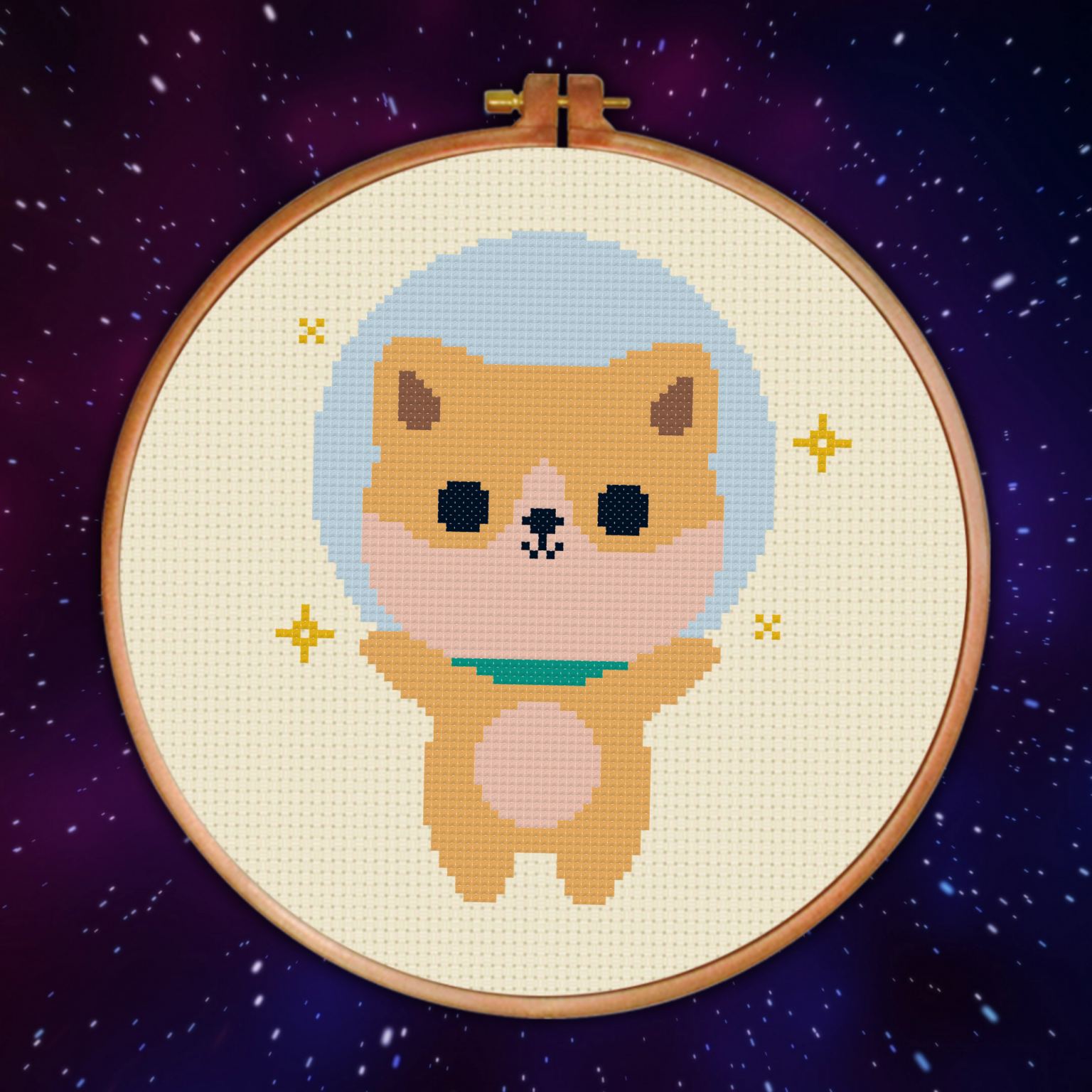Astronaut Kitty Cross Stitch Pattern Daily Cross Stitch