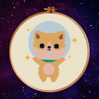 Astronaut Kitty Cross Stitch Pattern