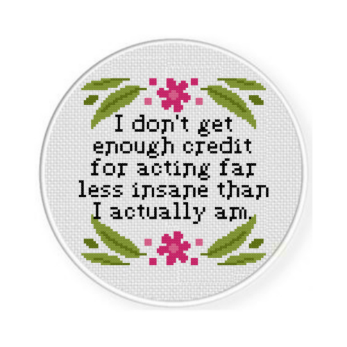 I Don't Get Enough Credit Cross Stitch Pattern - Image 2