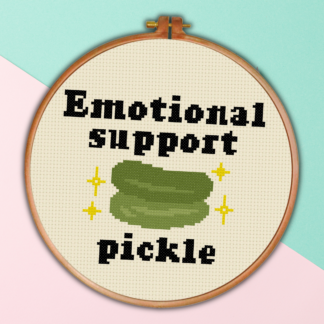 Emotional Support Pickle Cross Stitch Pattern