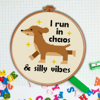 I Run In Chaos Cross Stitch Pattern