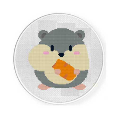 Hamster Eating Carrot Cross Stitch Pattern - Image 2