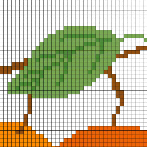Orange Stem Cross Stitch Pattern - Image 4