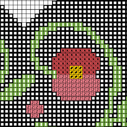 Pink Poppy Heart Cross Stitch Pattern - Image 4